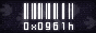 0x0961h, rendered as a barcode