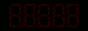 88888, red on black, animated