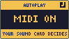 AUTOPLAY / MIDI ON / YOUR SOUND CARD DECIDES